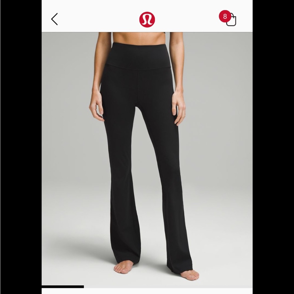 Lululemon groove super high rise nulu flared leggings size 4
